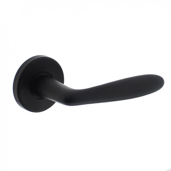 INTERSTEEL DEURKRUK PHOBOS OP ROZET MAT ZWART