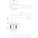 INTERSTEEL DEURKRUK SABEL OP ROZET MET 7 MM NOK RVS GEBORSTELD