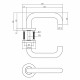 INTERSTEEL DEURKRUK ROND OP ROZET MET 7 MM NOK RVS GEBORSTELD