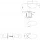 INTERSTEEL DEURKRUK GOLFCLUB GEVEERD OP ROZET ø˜52X10 MET RING RVS GEB