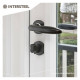 INTERSTEEL DEURKRUK JUPITER OP ROZET MAT ZWART