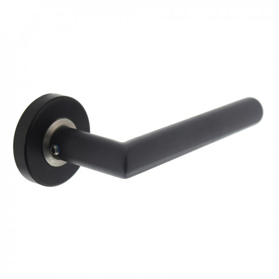 INTERSTEEL DEURKRUK JURA OP ROZET MAT ZWART
