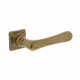 INTERSTEEL DEURKRUK TRENTO MET ROZET 38X38X7MM MESSING GETROMMELD