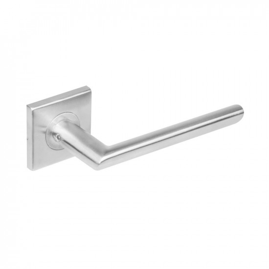 INTERSTEEL DEURKRUK OVAAL HOEK 90Â° OP VIERKANT ROZET RVS GEBORSTELD