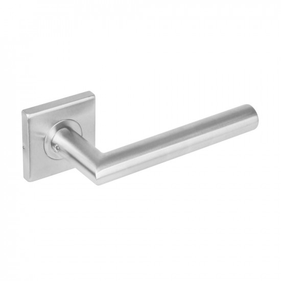 INTERSTEEL DEURKRUK HOEK 90Â° OP VIERKANT ROZET RVS GEBORSTELD