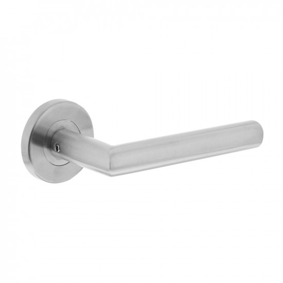 INTERSTEEL DEURKRUK RECHT HOEK 90Â° OP ROND EN1906/4 ROZET RVS GEBORST