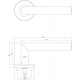 INTERSTEEL DEURKRUK RECHT HOEK 90Â° OP ROND EN1906/4 ROZET RVS GEBORST