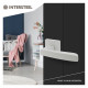 INTERSTEEL DEURKRUK MINOS OP VIERKANTE ROZET 55X55X10 MM WIT