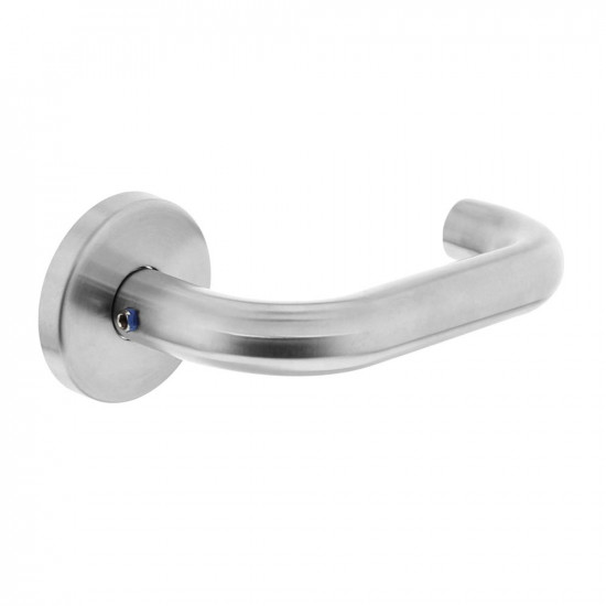INTERSTEEL DEURKRUK ROND OP ROZET RVS GEBORSTELD