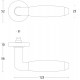 INTERSTEEL DEURKRUK COMBI GEVEERD OP ROZET ø˜52X10 MET RING RVS GEBORS