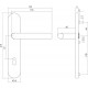 INTERSTEEL DEURKRUK RECHT OP SCHILD SLEUTELGAT 72 MM RVS GEBORSTELD