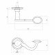 INTERSTEEL DEURKRUK POSTHOORN MET ROZET ø¸50X5MM SCHROEFGAT MAT ZWART