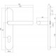 INTERSTEEL DEURKRUK RECHT OP SCHILD PROFIELCILINDERGAT 72 MM RVS GEBOR