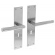 INTERSTEEL DEURKRUK JURA MET SCHILD 250X55X2MM SLEUTELGAT 56MM RVS GEB