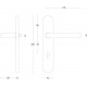 INTERSTEEL DEURKRUK ROND OP SCHILD SLEUTELGAT 56 MM RVS GEBORSTELD
