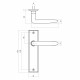INTERSTEEL DEURKRUK SOPHIE MET SCHILD 181X41X7MM BLIND MAT ZWART