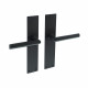 INTERSTEEL DEURKRUK JURA MET SCHILD 250X55X2MM BLIND ZWART