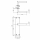 INTERSTEEL DEURKRUK JURA MET SCHILD 250X55X2MM BLIND ZWART