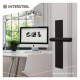 INTERSTEEL DEURKRUK JURA MET SCHILD 250X55X2MM BLIND ZWART