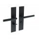 INTERSTEEL DEURKRUK JURA MET SCHILD 250X55X2MM WC63/8 ZWART