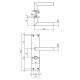 INTERSTEEL DEURKRUK JURA MET SCHILD 250X55X2MM WC63/8 ZWART