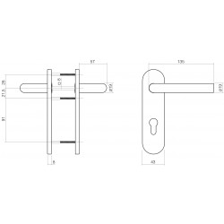 INTERSTEEL DEURKRUK HOEK 90Â° BRANDVERTRAGEND 9MM OP KORTSCHILD PROFIE