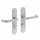 INTERSTEEL DEURKRUK ROND OP SCHILD TOILET-/BADKAMERSLUITING 63 MM RVS