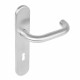INTERSTEEL DEURKRUK ROND OP SCHILD SLEUTELGAT 72 MM RVS GEBORSTELD