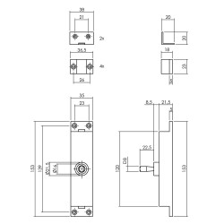INTERSTEEL KRUK-ESPAGNOLET RECHTS L-RECHT MET STANGENSET 2X 1245 MM RV