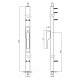 INTERSTEEL DEURESPAGNOLET NIET AFSLUITBAAR LINKS 2200MM RAL 9010 WIT