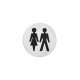 INTERSTEEL PICTOGRAM DAMES- EN HERENTOILET ZELFKLEVEND ROND RVS GEBORS