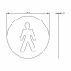 INTERSTEEL PICTOGRAM HERENTOILET ZELFKLEVEND ROND RVS GEBORSTELD