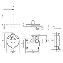 INTERSTEEL WC-OVERSLAG MET BOCHT VRIJ/BEZET NIKKEL MAT