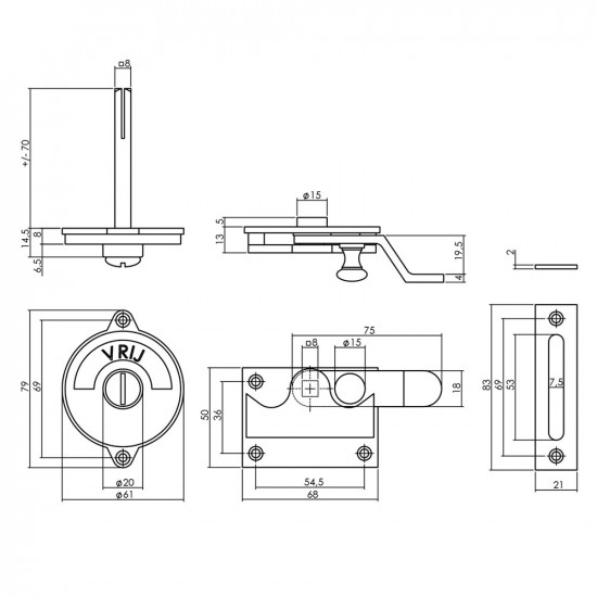 INTERSTEEL WC-OVERSLAG MET BOCHT VRIJ/BEZET NIKKEL MAT