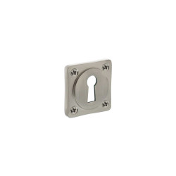 INTERSTEEL ROZET SLEUTELGAT VIERKANT BASIC NIKKEL MAT