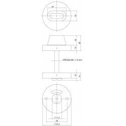 INTERSTEEL ROZET TOILET-/BADKAMERSLUITING ROND VERDEKT RVS GEBORSTELD