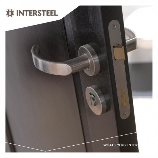 INTERSTEEL ROZET TOILET-/BADKAMERSLUITING ROND VERDEKT RVS GEBORSTELD
