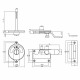 INTERSTEEL WC-OVERSLAG MET BOCHT VRIJ/BEZET MESSING ONGELAKT