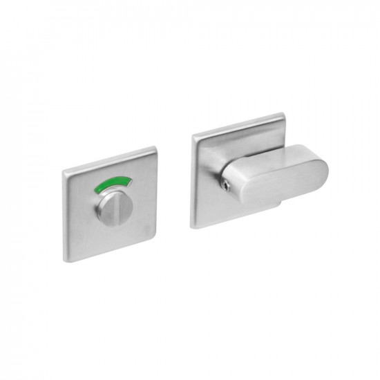 INTERSTEEL ROZET TOILET-/BADKAMERSLUITING VIERKANT RVS GEBORSTELD