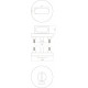 INTERSTEEL ROZET ROND 55 MM MET TOILET-/BADKAMERSLUITING 8 MM RVS GEBO