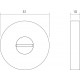 INTERSTEEL ROZET TOILET-/BADKAMERSLUITING ROND RVS GEBORSTELD