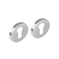 INTERSTEEL ROZET SET ROND MET PROFIELCILINDERGAT RVS GEBORSTELD