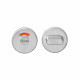 INTERSTEEL WC-SLUITING 8MM ROND PLAT VERDEKT RVS