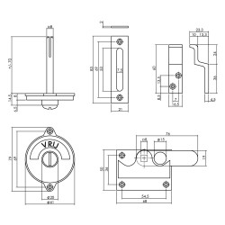 INTERSTEEL WC-OVERSLAG VLAK VRIJ/BEZET CHROOM MAT