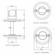 INTERSTEEL ROZET TOILET-/BADKAMERSLUITING SCHROEFGAT MAT ZWART