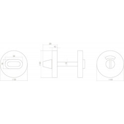 INTERSTEEL ROZET TOILET-/BADKAMERSLUITING ROND VERDEKT METAAL RVS MAT