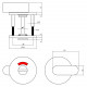 INTERSTEEL ROZET TOILET-/BADKAMERSLUITING ROND RVS GEBORSTELD MAT ZWAR