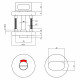 INTERSTEEL ROZET MET TOILET-/BADKAMERSLUITING ø˜55X8 MM ALUMINIUM ZWAR