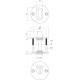 INTERSTEEL ROZET TOILET-/BADKAMERSLUITING 2 MM DUN RVS/ZWART