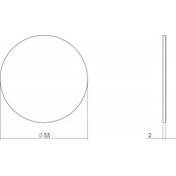 INTERSTEEL ROZET BLIND ROND ZELFKLEVEND MAT ZWART